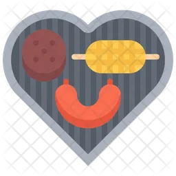 Heart shape griller machine  Icon