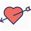 Heart Arrow Love Archery Icon