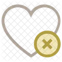 Heart Delete Sign Icon