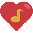 Heart Musical Note Melody Icon