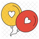Heart Balloons Love Icon