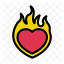 Heart Fire Love Icon