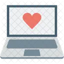Heart Laptop Love Icon
