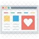 Heart Shopping Web Icon