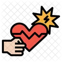 Heart Attack Pulse Icon