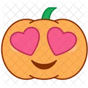 Heart Smile Pumpkin Icon
