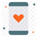 Heart Chat Smart Phone Icon