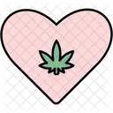 Heart Cannabis Cannabidiol Icon