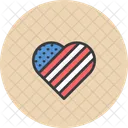 Heart Love Patriotism Icon