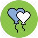 Heart Balloons Greeting Icon