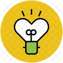Heart Bulb Brightness Icon