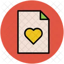 Heart File Documents Icon