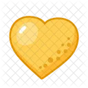 Gold Heart Valentine Love Icon