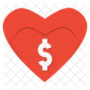 Heart Shopping Dollar Icon