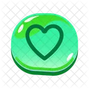 Button Glossy Heart Icon