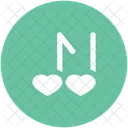 Heart Musical Note Icon