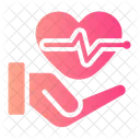 Heart Hand Medical Icon