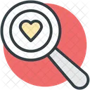 Heart Magnifier Dating Icon