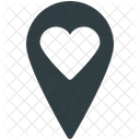 Heart Map Pin Icon