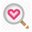 Magnifiers Heart Love Icon