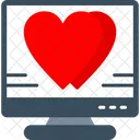 Monitor Heart Love Icon