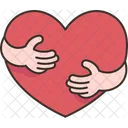Heart Hugging Care Icon