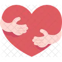 Heart Hugging Care Icon