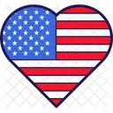 Heart Independence America Icon