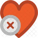 Heart Sign Delete Icon