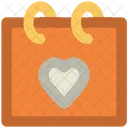 Heart Calendar Valentine Icon