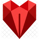 Heart Paper Folding Icon
