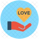 Heart Care Hand Icon