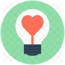 Heart Bulb Lightbulb Icon