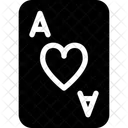 Heart Ace Card  Icon