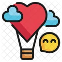 Heart Air Balloon  Symbol