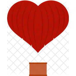 Heart air balloon  Icon