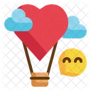 Heart Air Balloon  Icon