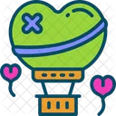 Heart Air Balloon  Icon