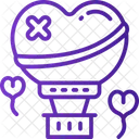 Heart Air Balloon  Icon