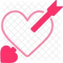 Heart And Arrow Love Cupid Icon