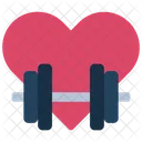 Heart And Dumbbell  Icon