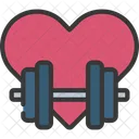 Heart And Dumbbell Heart Love Icon
