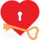 Heart and key  Icon