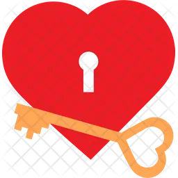 Heart and key  Icon