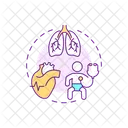 Heart and lung exam  Icon
