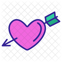 Download Free Heart Arrow Icon Of Colored Outline Style Available In Svg Png Eps Ai Icon Fonts