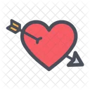 Heart Arrow Valentines Day Arrow Icon