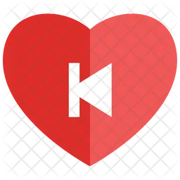 Heart backward track Icon