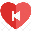 Heart Backward Track Romance Love Icon