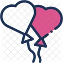 Heart Balloon Valentines Day Party Icon